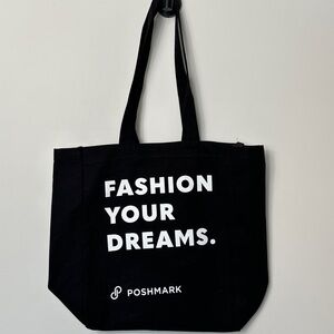 Black & White Poshmark Swag Bag Tote